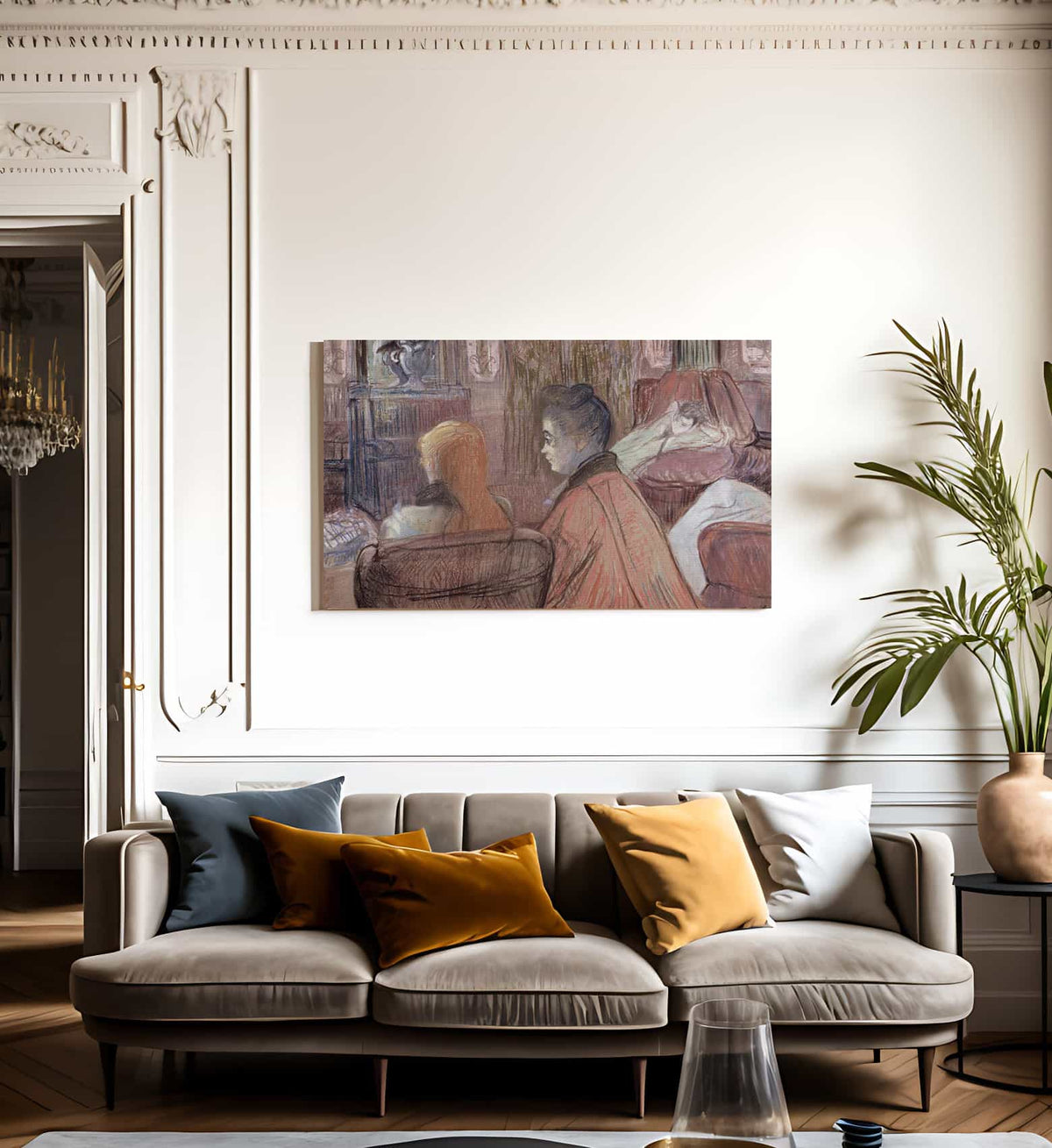 In The Salon By Henri Marie Raymond De Toulouse Lautrec Monfa Fine Art Print