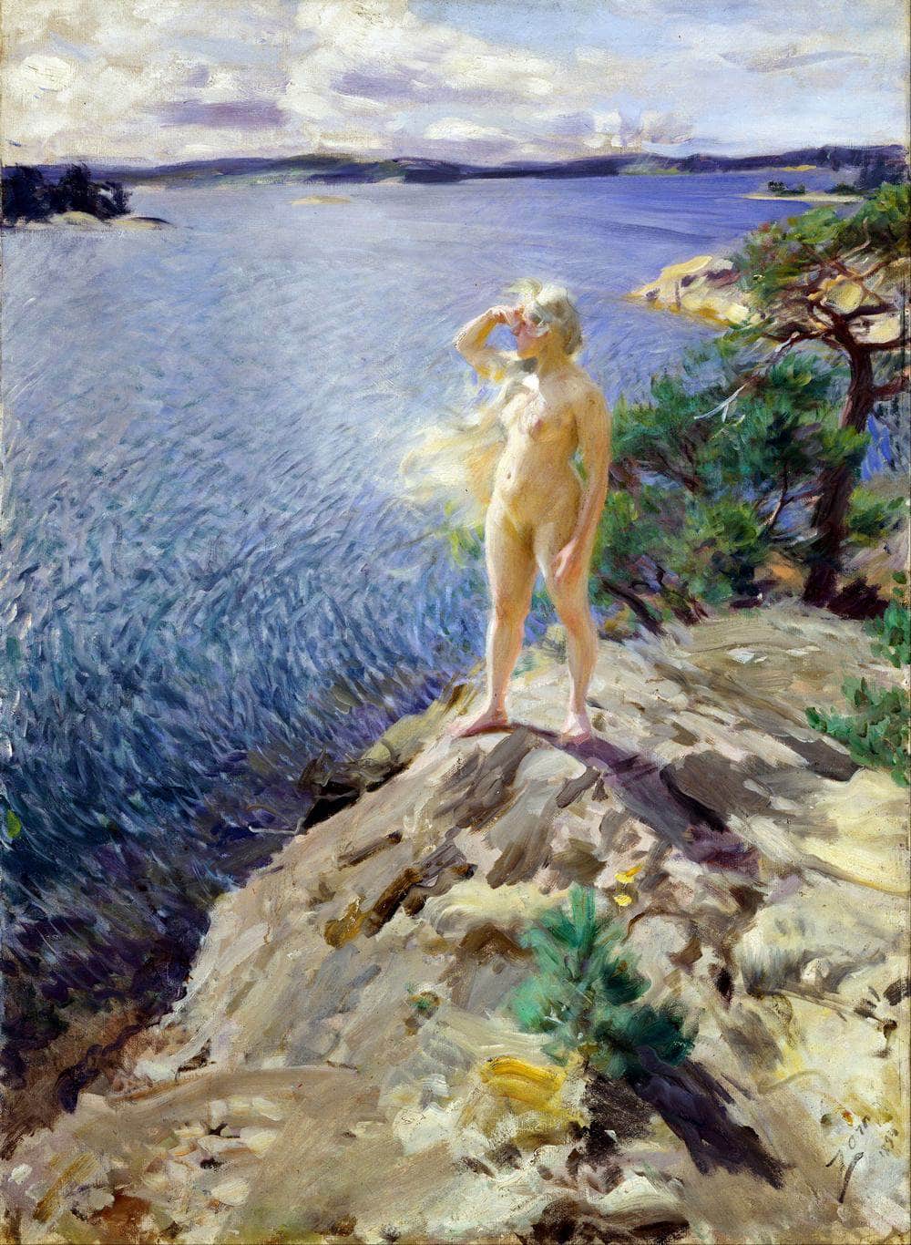In The Skerries Painting Anders Zorn Canvas Art Fine Art Print