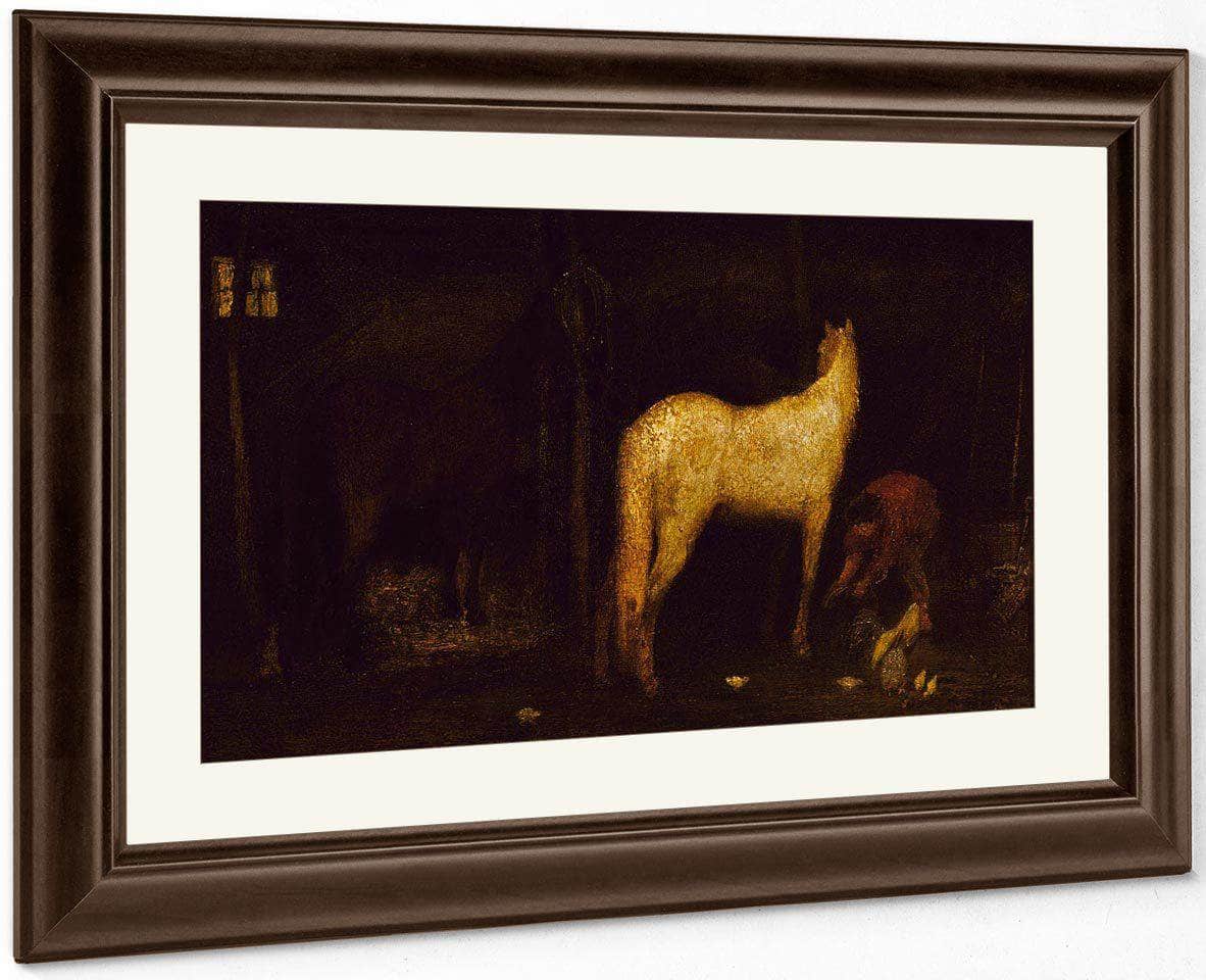 In The Stable By Albert Pinkhamryder Fine Art Print
