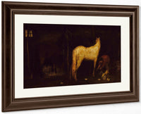 In The Stable By Albert Pinkhamryder Fine Art Print