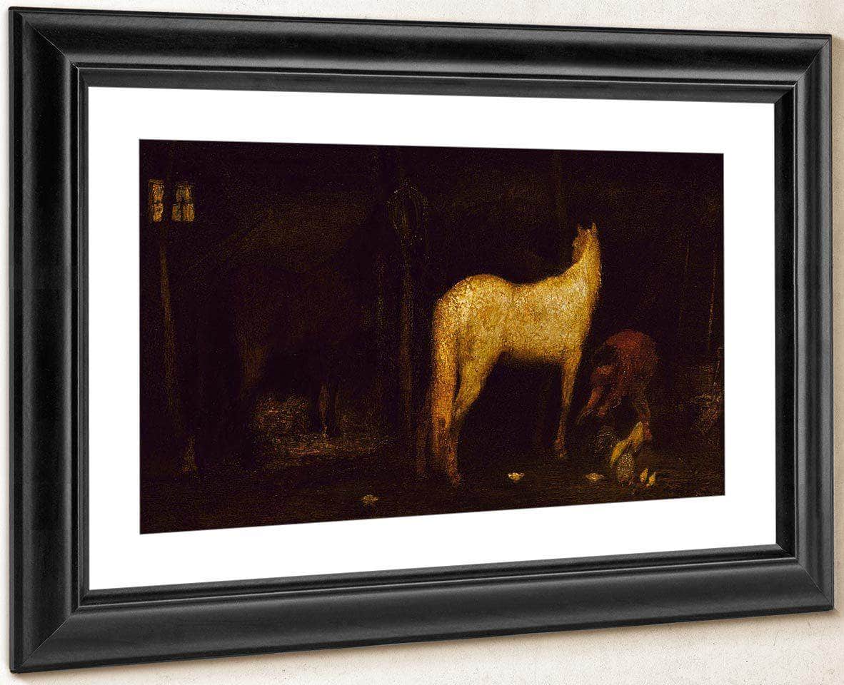 In The Stable By Albert Pinkhamryder Fine Art Print