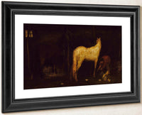 In The Stable By Albert Pinkhamryder Fine Art Print