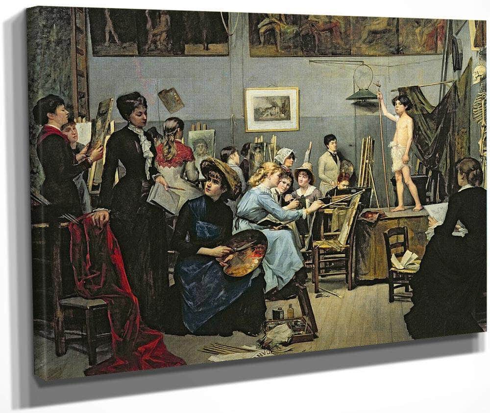In The Studio 1881 By Marie Bashkirtseff Fine Art Print