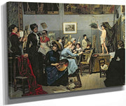 In The Studio 1881 By Marie Bashkirtseff Fine Art Print