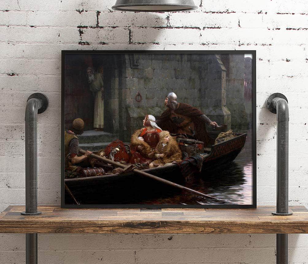 In The Time Of Peril Painting Edmund Blair Leighton Canvas Art Fine Art Print