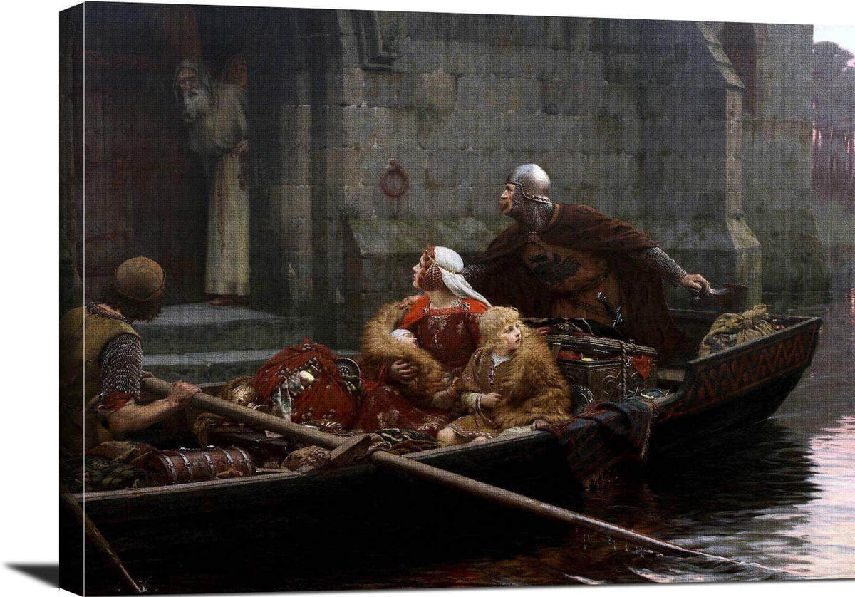 In The Time Of Peril Painting Edmund Blair Leighton Canvas Art Fine Art Print