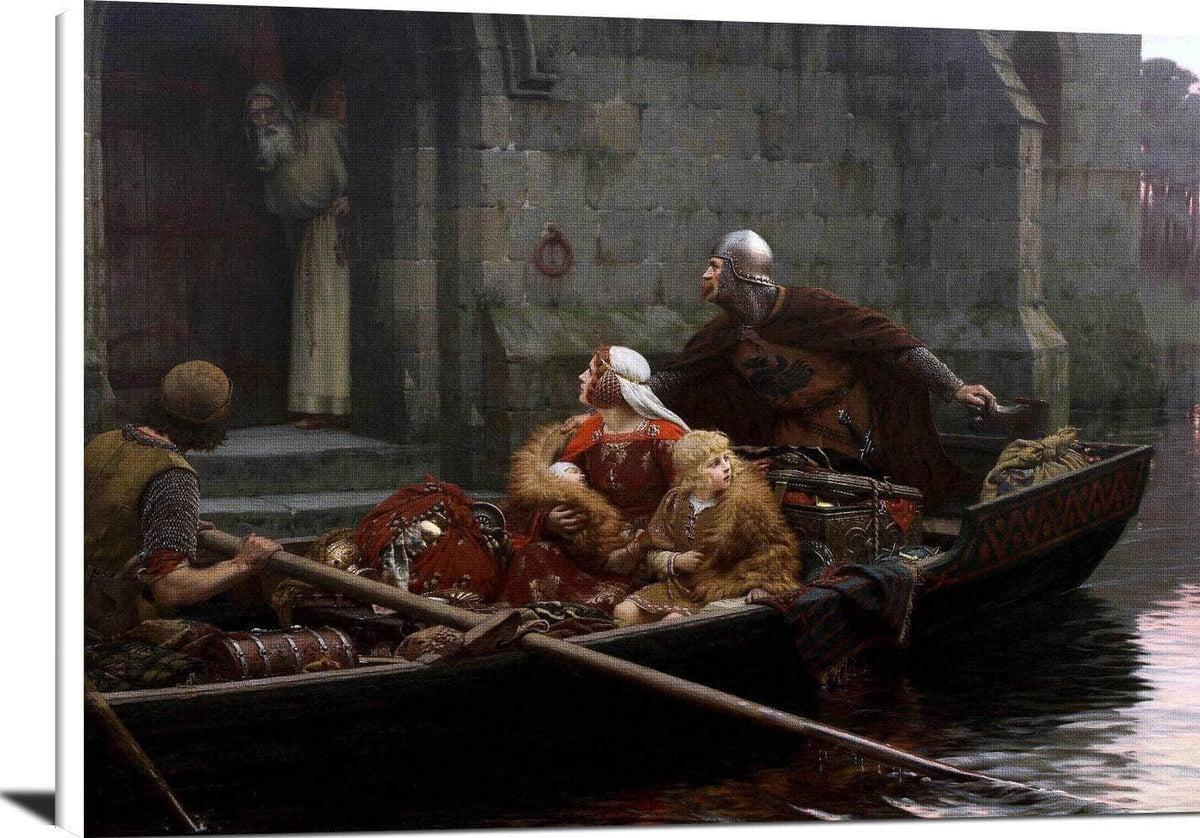 In The Time Of Peril Painting Edmund Blair Leighton Canvas Art Fine Art Print