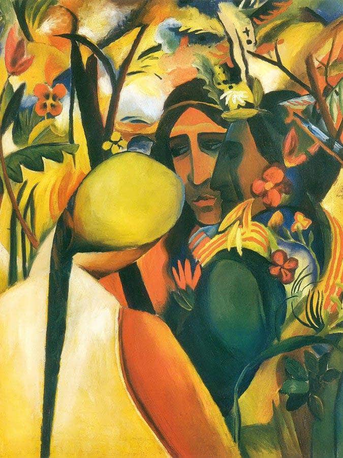 Indian By August Macke Fine Art Print
