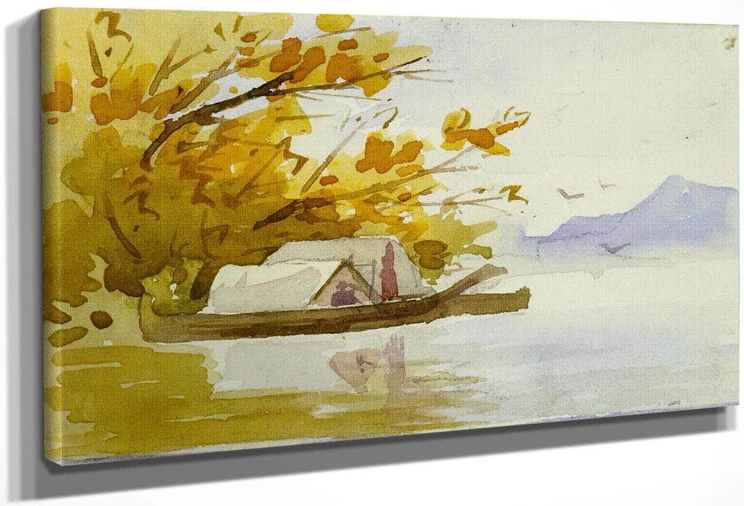 Indian Canoes By In By Harbour By I By Emily Carr Fine Art Print