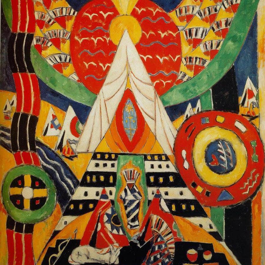 Indian Composition By Marsden Hartley Fine Art Print