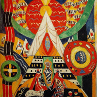 Indian Composition By Marsden Hartley Fine Art Print