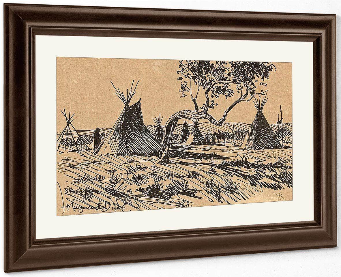 Indian Encampment; And This Way Too (A Pair) By Maynard Dixon Fine Art Print