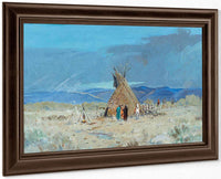 Indian Encampment By Manner Of Henry F. Farny Fine Art Print