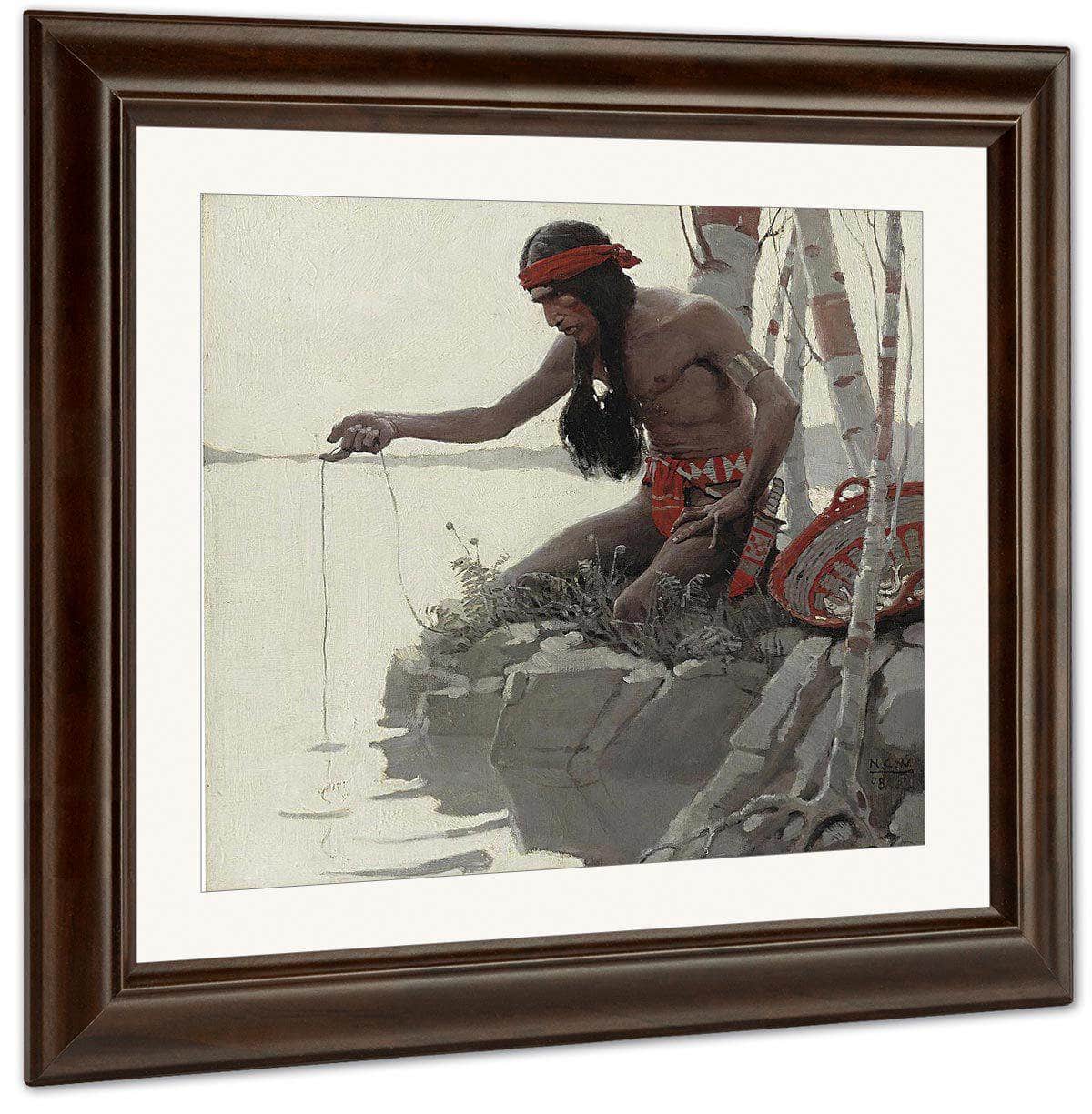 Indian Fishing By NC Wyeth Fine Art Print