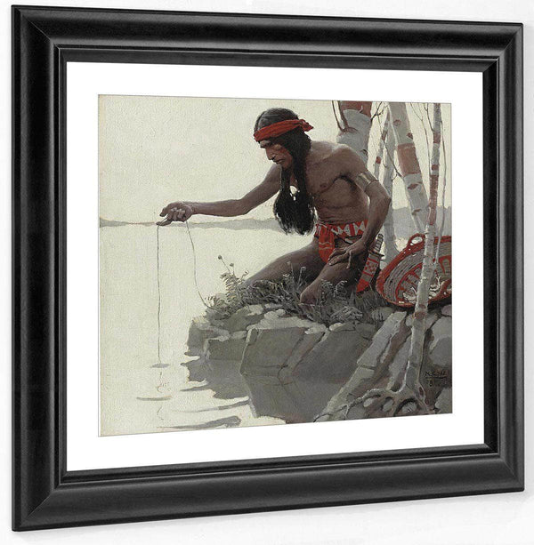 Indian Fishing By NC Wyeth Fine Art Print