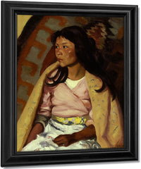 Indian Girl Of Santa Clara By Robert Henri Fine Art Print