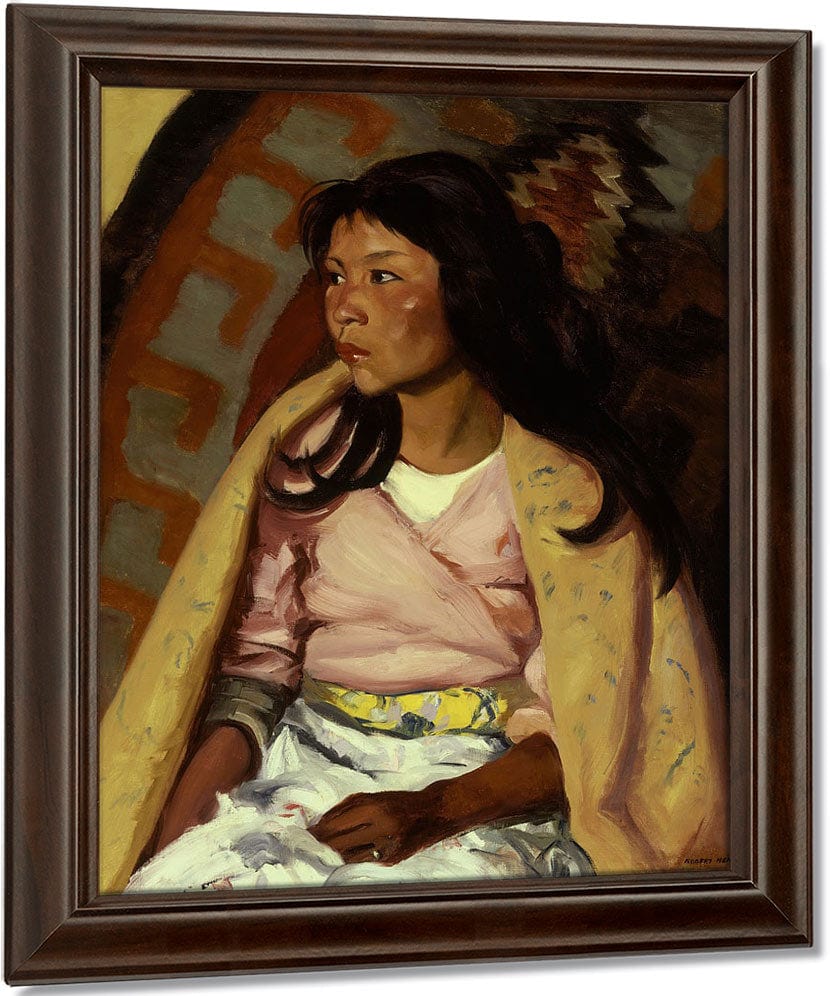 Indian Girl Of Santa Clara By Robert Henri Fine Art Print