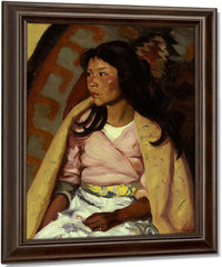 Indian Girl Of Santa Clara By Robert Henri Fine Art Print