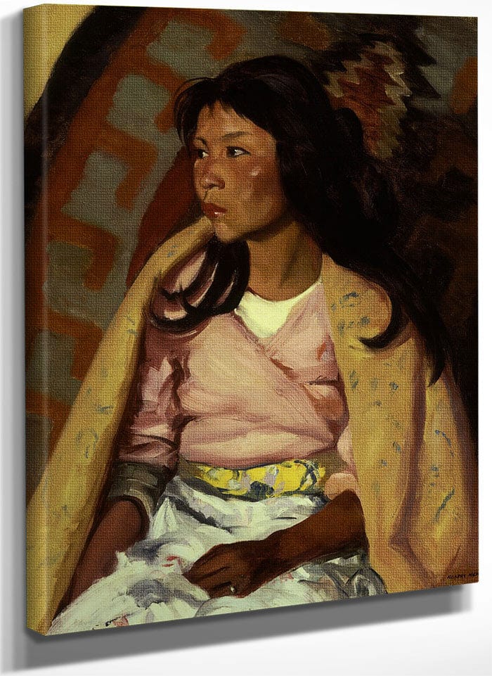 Indian Girl Of Santa Clara By Robert Henri Fine Art Print