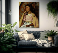 Indian Girl Of Santa Clara By Robert Henri Fine Art Print