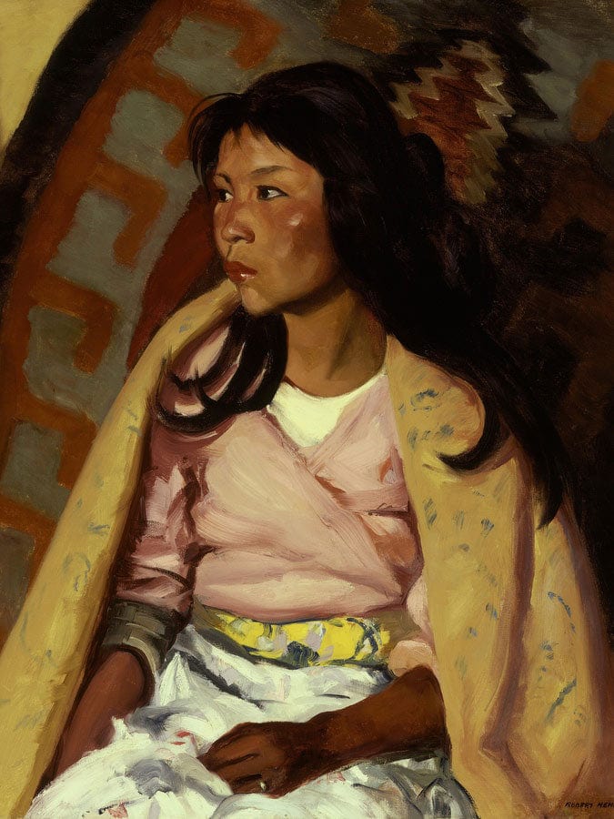 Indian Girl Of Santa Clara By Robert Henri Fine Art Print