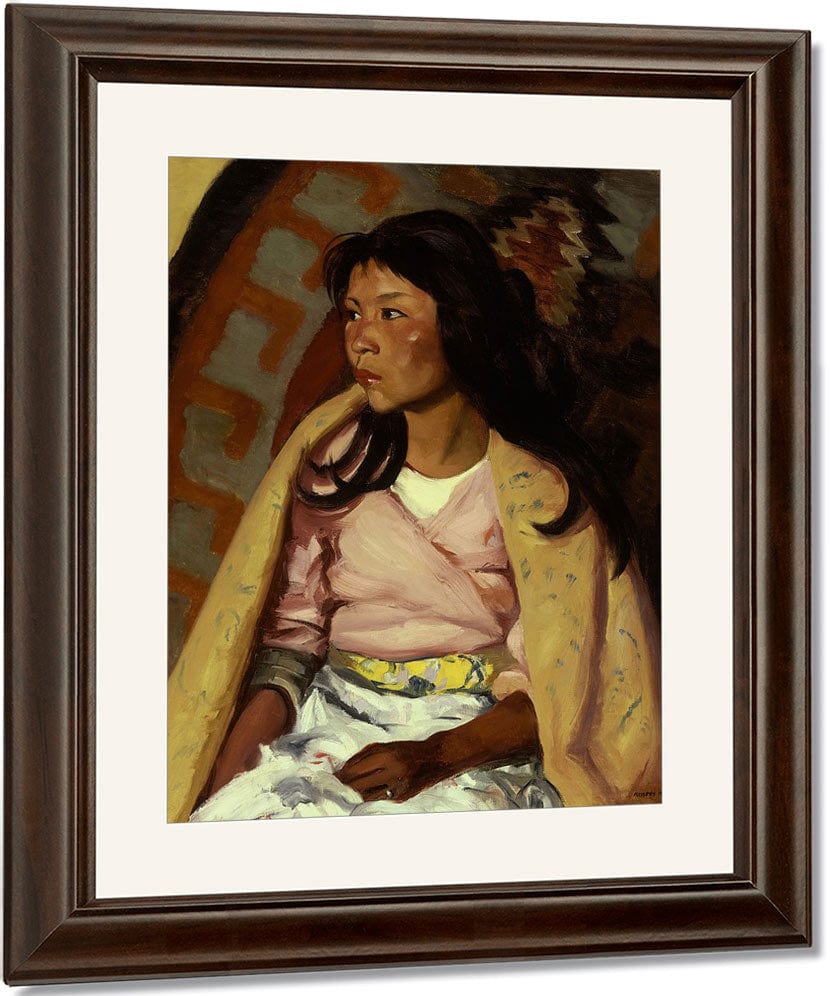Indian Girl Of Santa Clara By Robert Henri Fine Art Print