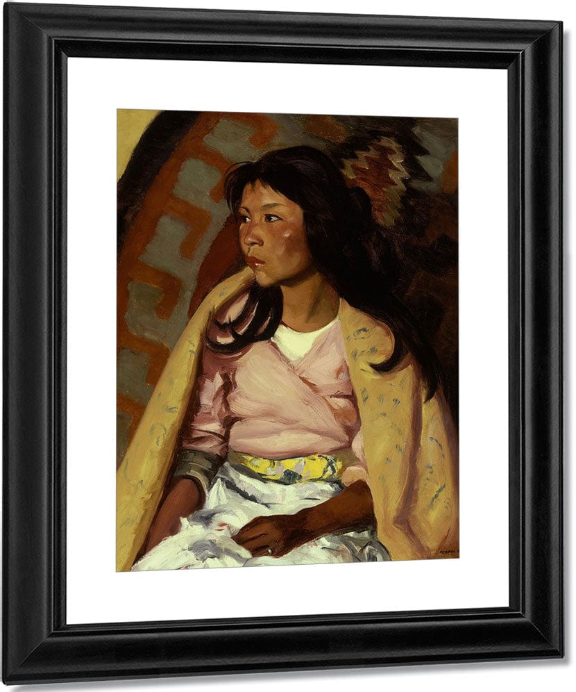 Indian Girl Of Santa Clara By Robert Henri Fine Art Print
