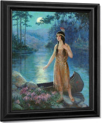 Indian Maiden Calendar Illustration By Frank Robert Harper Fine Art Print