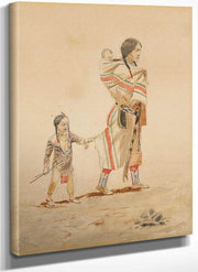 Indian Mother By Charles Marion Russell Fine Art Print