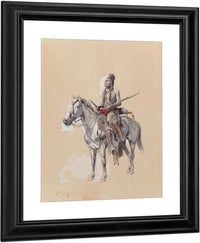 Indian On Horseback 1900 By Charles Marion Russell Fine Art Print