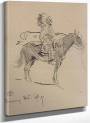 Indian On Horseback , By Maynard Dixon Fine Art Print