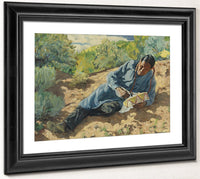 Indian Playing A Drum By Walter Ufer Fine Art Print