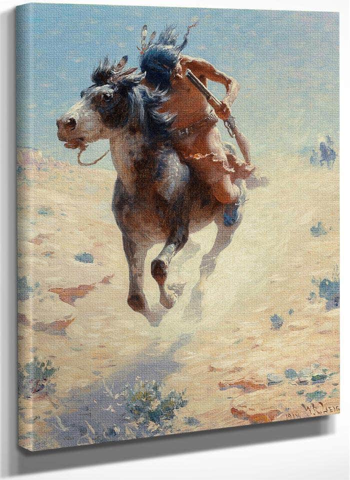 Indian Rider 1918 By Charles Marion Russell Fine Art Print