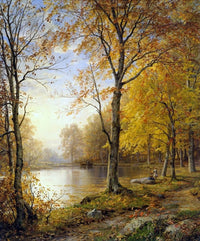 Indian Summer Painting William Trost Richards Canvas Art Fine Art Print