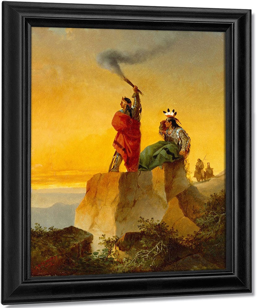 Indian Telegraph By John Mix Stanley Fine Art Print