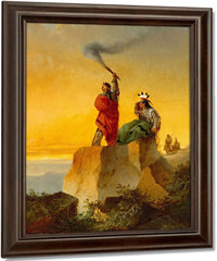 Indian Telegraph By John Mix Stanley Fine Art Print