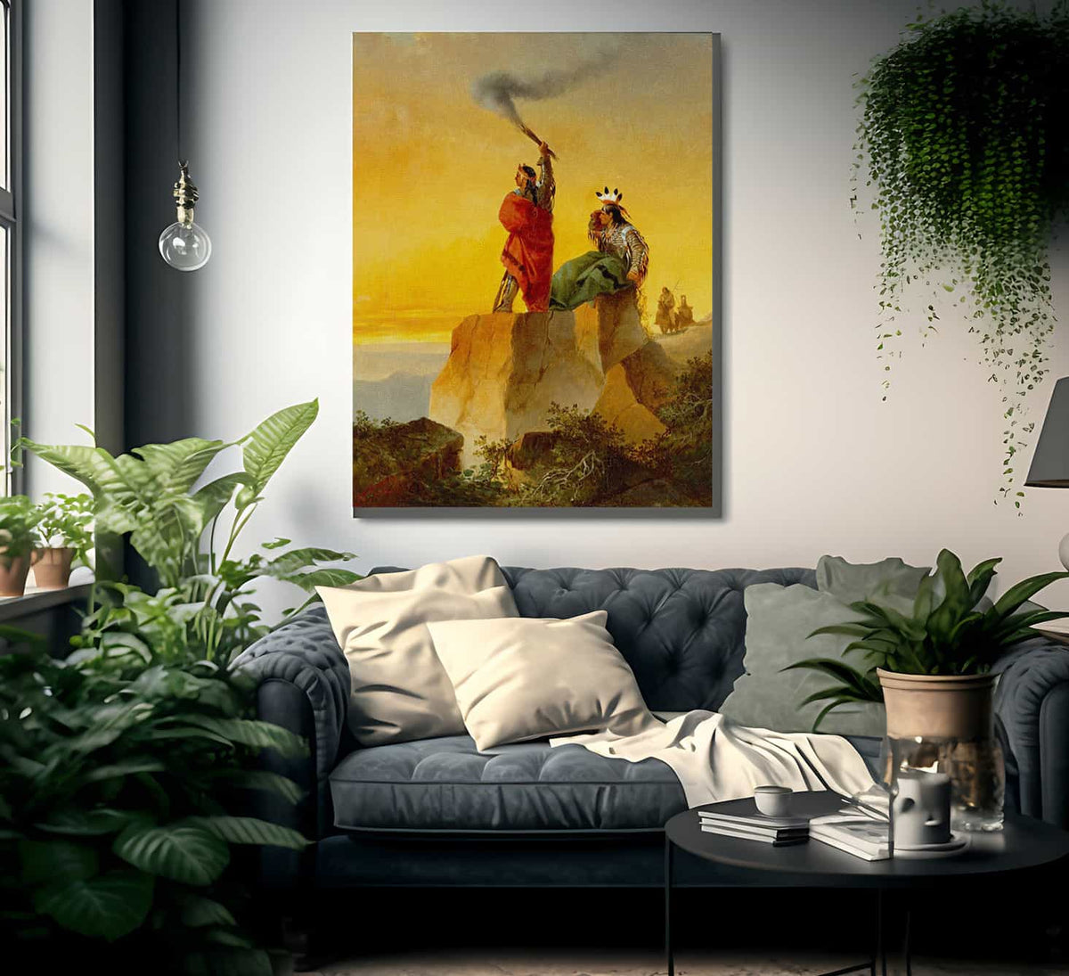 Indian Telegraph By John Mix Stanley Fine Art Print