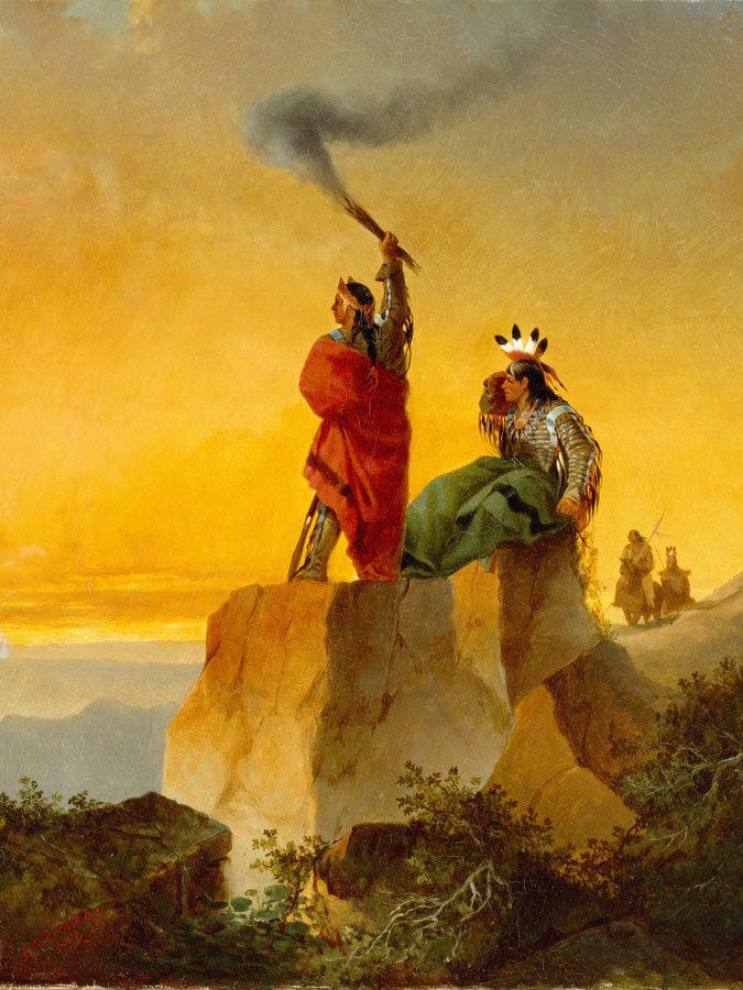 Indian Telegraph By John Mix Stanley Fine Art Print