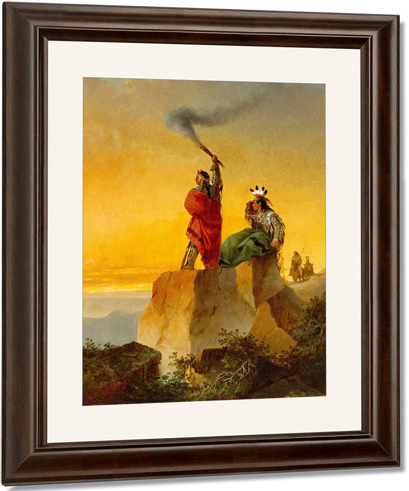 Indian Telegraph By John Mix Stanley Fine Art Print