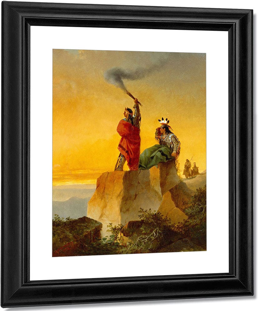 Indian Telegraph By John Mix Stanley Fine Art Print