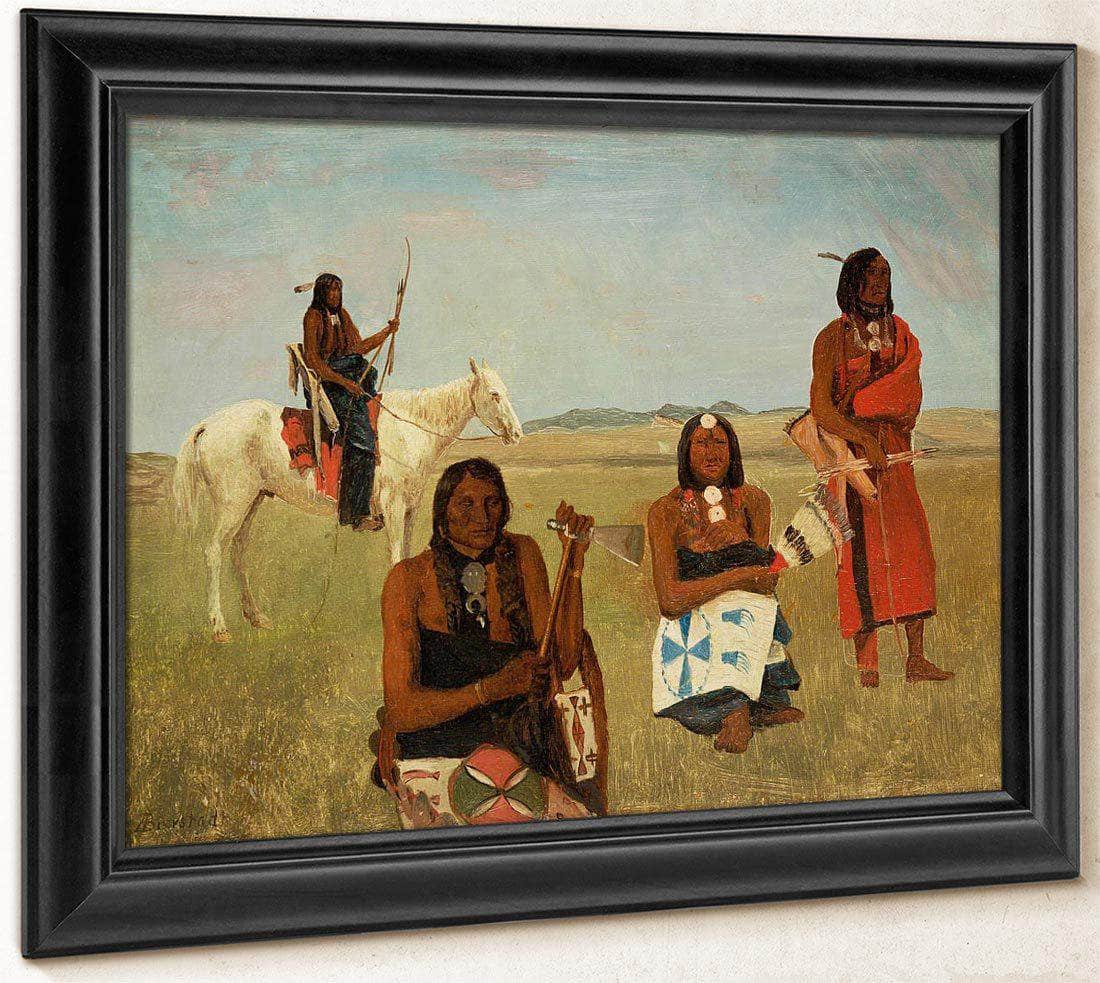 Indians Near Fort Laramie By Albert Bierstadt Fine Art Print