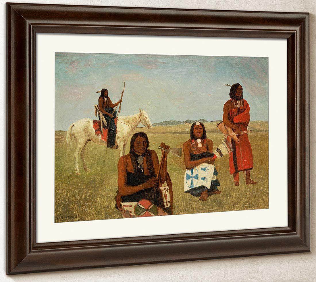Indians Near Fort Laramie By Albert Bierstadt Fine Art Print