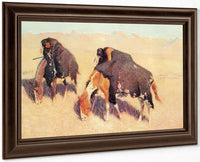 Indians Simulating Buffalo By Frederic Remington Fine Art Print