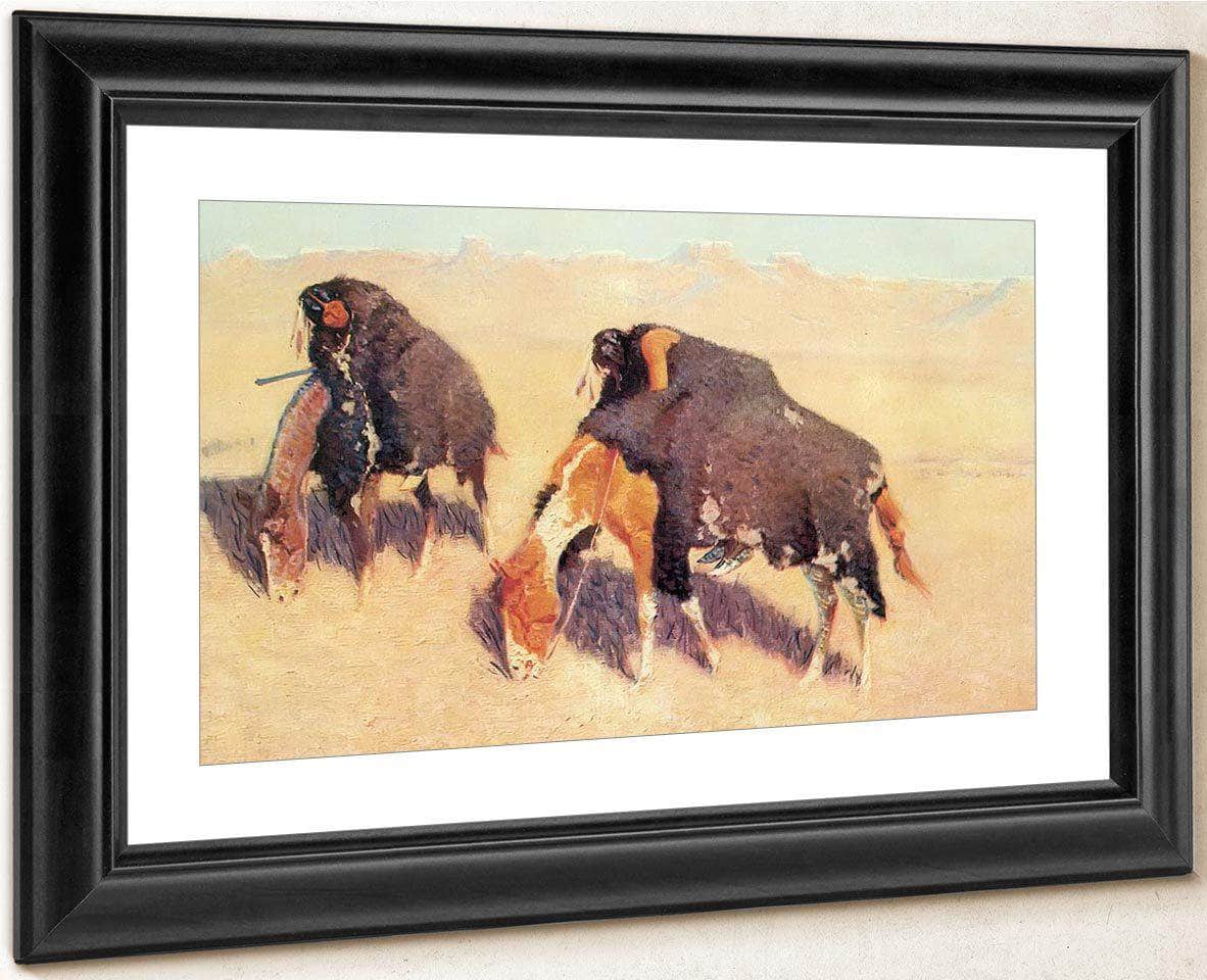 Indians Simulating Buffalo By Frederic Remington Fine Art Print