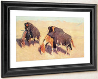 Indians Simulating Buffalo By Frederic Remington Fine Art Print