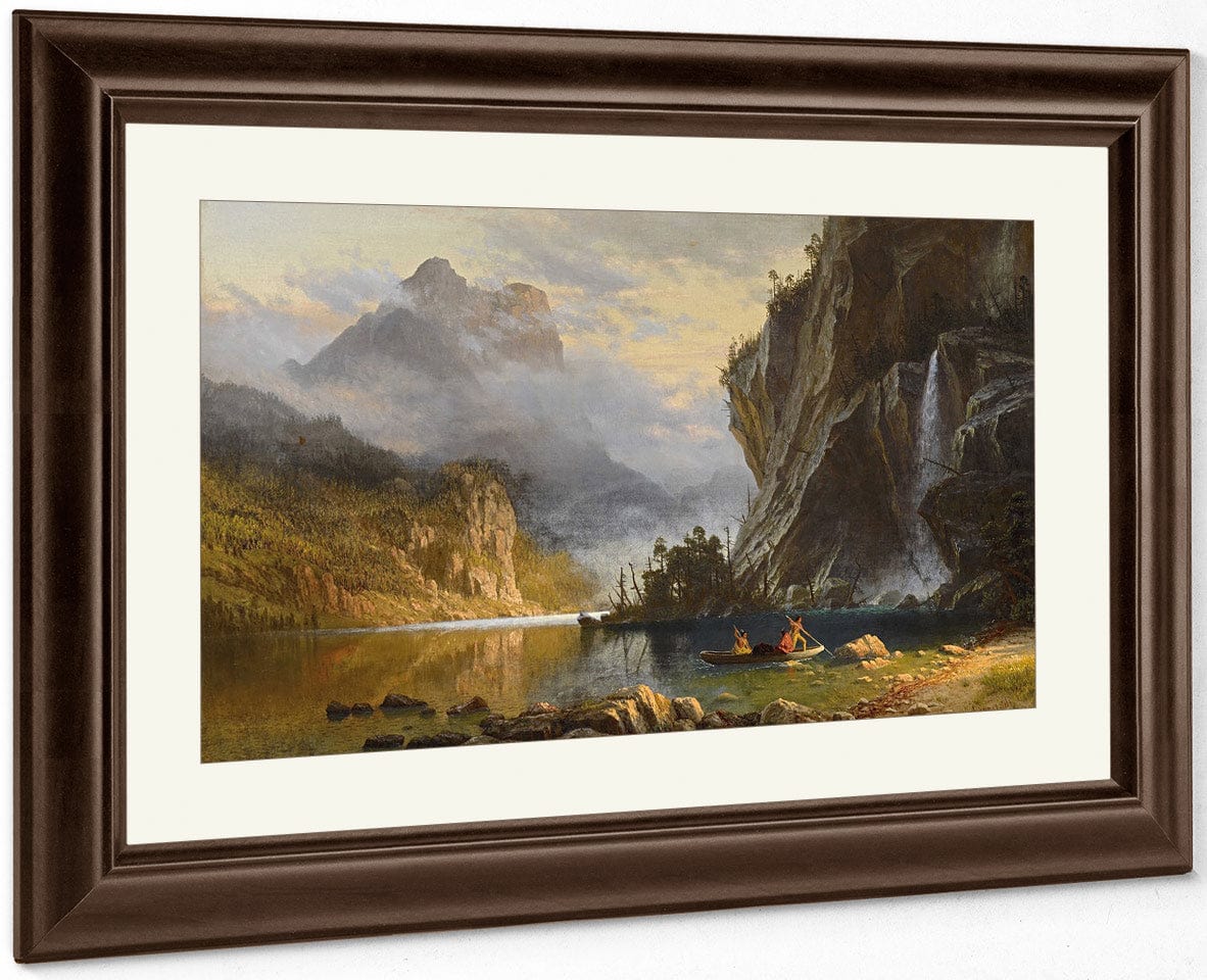 Indians Spear Fishing 1862 By Albert Bierstadt Fine Art Print