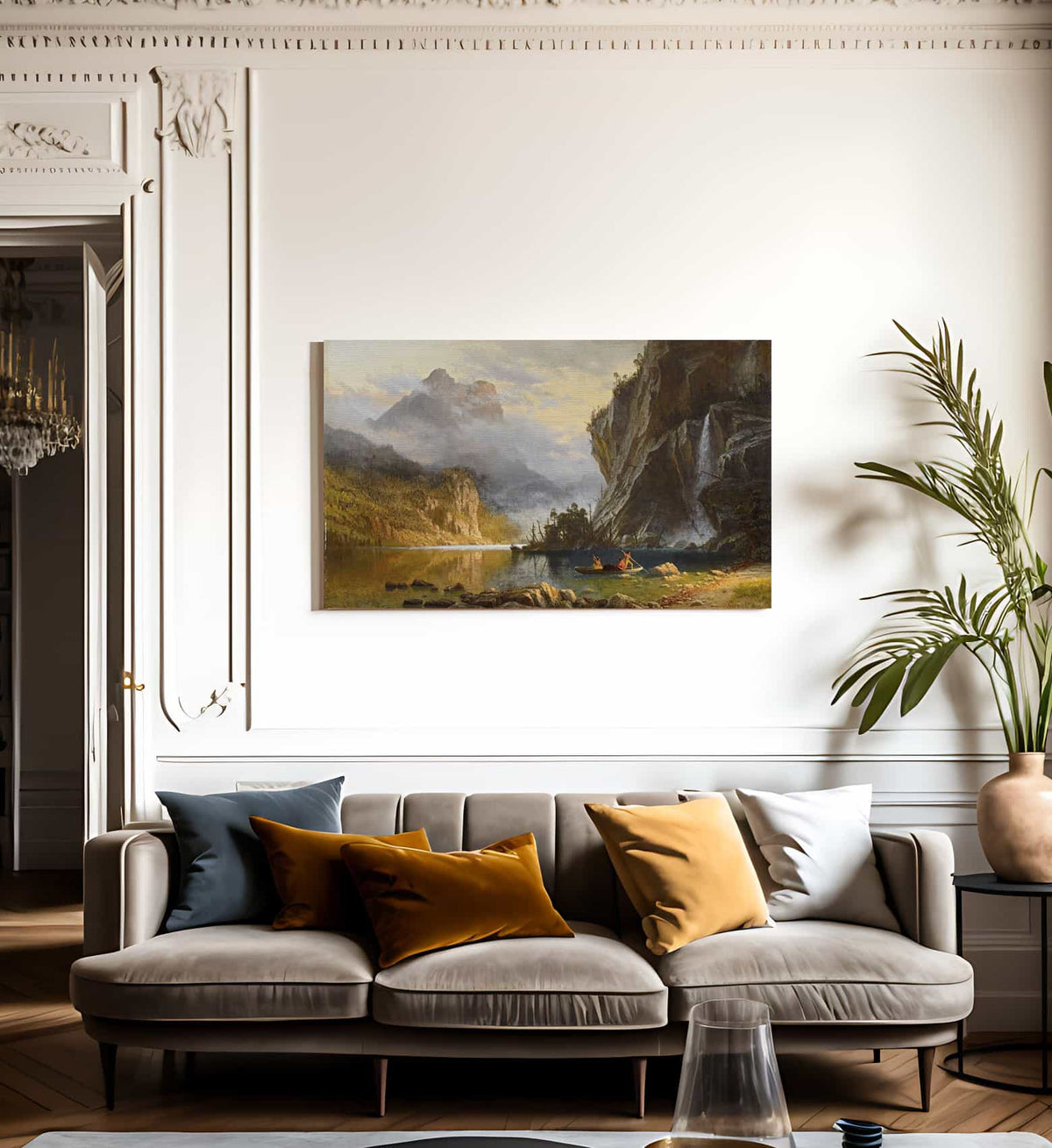 Indians Spear Fishing 1862 By Albert Bierstadt Fine Art Print