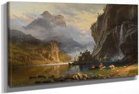 Indians Spear Fishing 1862 By Albert Bierstadt Fine Art Print