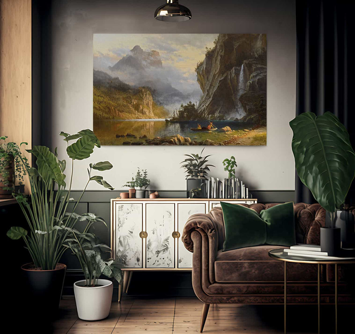 Indians Spear Fishing 1862 By Albert Bierstadt Fine Art Print