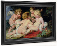 Infant Christ With John The Baptist And Two Angels 1615;20 (Panel) By Peter Paul Rubens Fine Art Print
